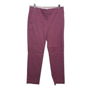 Loft Womens Pink Straight-Leg Pants Size 4 Cotton Blend